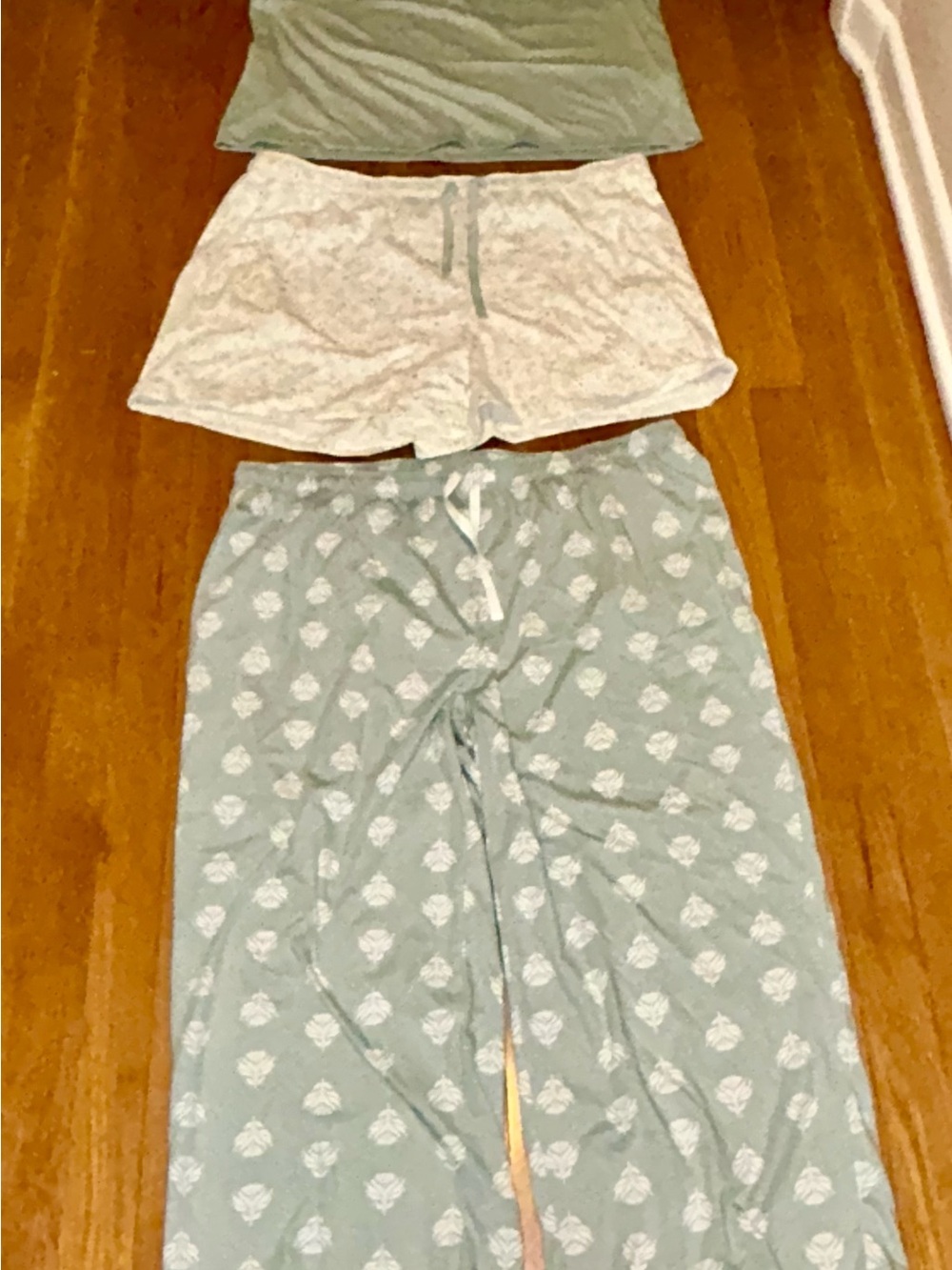 Felina Light Mint Sleep Set with Lace Trim
